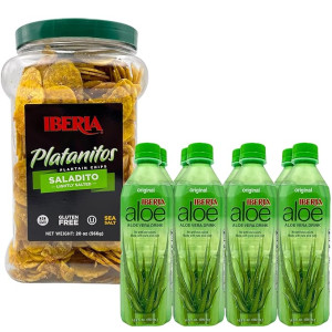 Plantain & Aloe Classic Combo - 20 Oz Chips + 8 Original Aloe Juices